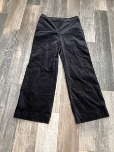 Talbots Womens Velvet Dress Pants Pants Petite Black Soft Stretch Cotton- 10P - Picture 1 of 8
