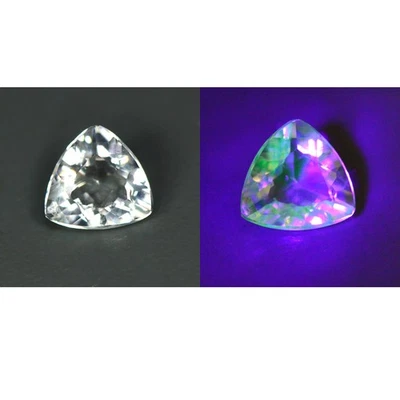 0.44 Cts" Antiguo 100% Natural Sin Tratar Mexicano UV Cambio de Color Ópalo Hialita " Foto 1 de 4