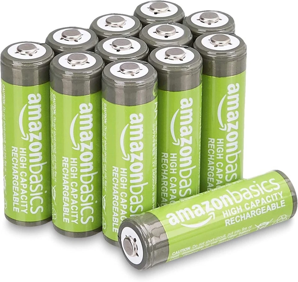 12-Pack Rechargeable AA NiMH High-Capacity Batteries 2400 mAh Recharge up to ... - Image 1 of 3