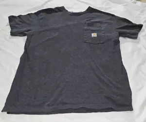 Carhartt T Shirt Uomo T-shirt Tasca Grande Vestibilità Larga Grigio buone condizioni 278-33 - Foto 1 di 9
