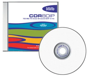 HHB CDR80 80 Minute 1-12X Pro 700MB CD-R White Inkjet Printable In Jewel Case - Picture 1 of 1