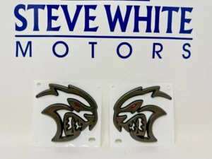 22-23 Dodge Challenger Hellcat Left & Right Fender Emblem Nameplate Brass Monke - Picture 1 of 1