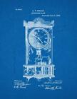 Advertising Clock Patent Print Blueprint