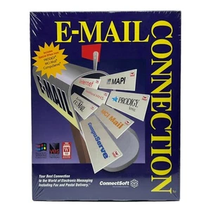 Vintage Big Box Microsoft Software ConnectSoft Email Connection 1995 New Floppy - Picture 1 of 4
