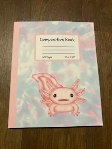 Kompositionsbuch: Süßes Pastell Axolotl Notizbuch 120 Seiten von Sorelle Green NEU - Bild 1 von 4