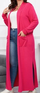 Neu-Damen Staubmantel Strickjacke, Plus 1x (14W-16W) - Bild 1 von 3