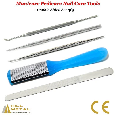 Foot Rasp Nail File Hard Dead Skin Remover Toe Nail Lifter Diamond Deb Set of 5 - Image 1 of 4