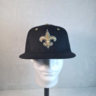 Винтажная кепка New Orleans Saints New Era 7 1/4 черно-золотистая футбольная NFL хлопок - Изображение 1 из 4