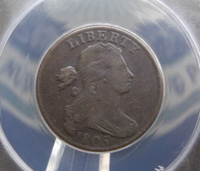 1805 Draped BUST Large Cent 1c ANACS VF30 Details #761 Very Fine ECC&C, Inc. - Image 1 of 4