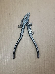 VINTAGE GERMAN SAW SET TOOL PLIERS GERMANY & ORNATE SAW SHARPENING TOOL 7" - Picture 1 of 20