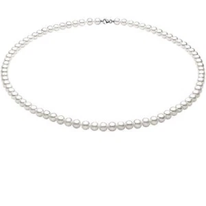 Collar De Perlas De Calidad Superior De Agua Dulce Oro 18 Kt Comete FFW 5,5/6 N - Imagen 1 de 2