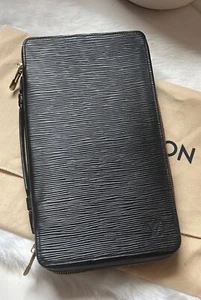 Louis Vuitton Organizer de Voyage Travel Wallet Epi Black Rare!! - Picture 1 of 10
