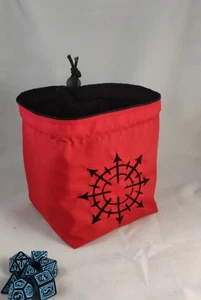 Chaos Symbol Dice Bag - D&D Tile Pouch - Treasure Nest - Bag of Holding - RPG - Picture 1 of 4