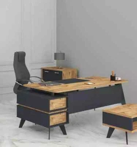 Moderner Büro Schreibtisch Cheftisch Arbeitszimmermöbel Office Design - Bild 1 von 1