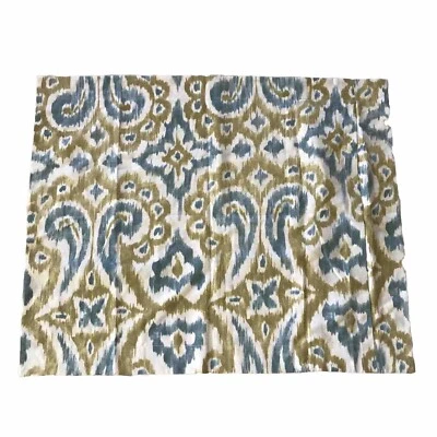 Travesseiro Pottery Barn Sham Phillipa Ikat azul verde Std - Excelente estado usado - Algodão/linho - Imagem 1 de 4