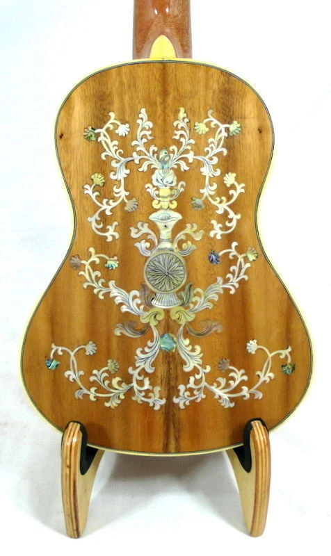 Alulu Solid Acacia Koa Tenor Ukulele, classical MOP inlay  HU1099 - Image 1 of 4