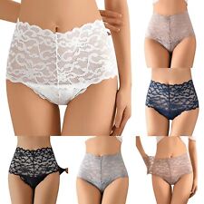 New Lace Underwear Women's Mid Waist Ultra Thin See Through Mesh Bottoms Large