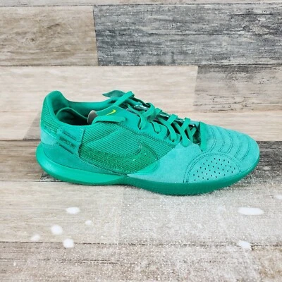 Nike Streetgato Womens Sz 7.5 D Green Bright Suede Indoor Low-Top Lace-Up Soccer - Image 1 of 4