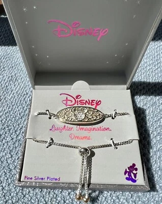 Disney Mickey Mouse Charm Bracelet Fine Silver Plated LA Rocks - Image 1 of 4