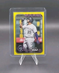 2024 Topps Series 1 Yellow Parallel Elias Diaz #161 Colorado Rockies - Picture 1 of 2
