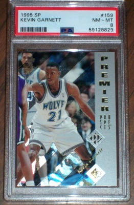 1995 Kevin Garnett rookie #159 SP PSA 8 Minnesota Timberwolves - Image 1 of 3