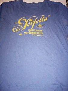 Vintage La Perfetta Resistenza Industriale Grafik blau T-Shirt Herren Large - Bild 1 von 2