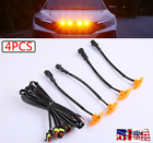 4Pcs LED Grille Running Lamps Auto Grille LED Lights Kit Front Bumper Cover Lamp