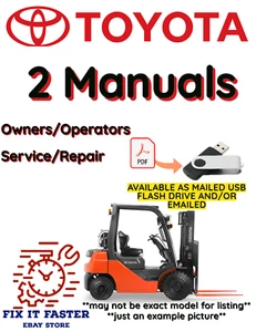 TOYOTA FORKLIFT 7FBEST15 OWNERS OPERATORS SERVICE REPAIR MANUAL PDF FILE ON USB - Picture 1 of 7