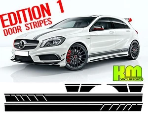 Calcomanía Mercedes Edition 1 Estilo Rayas Laterales Gráficos - Clase A, W176, A45, AMG - Imagen 1 de 2