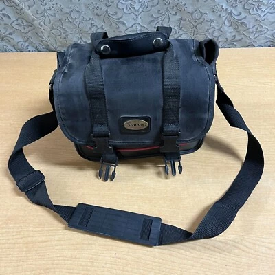 Canon Camera Gadget Bag Padded w/ Dividers Black/Red w/Shoulder Strap (bag only) - Image 1 of 4