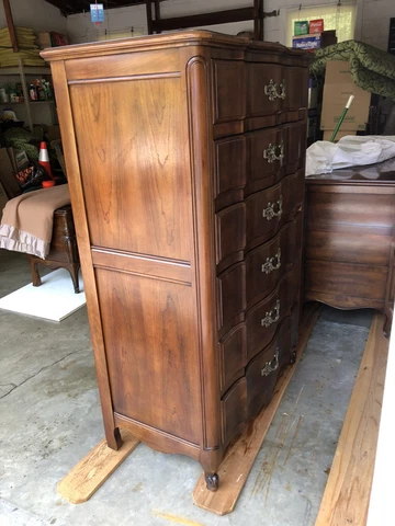 Antique John Widdicomb French Provincial Louis XV Tall Dresser/Chest of Drawers Cover