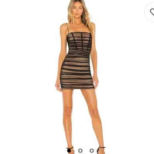 Nookie Mecca Black Mesh Ruched Corset Mini Dress Size XS - Picture 1 of 8