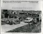 1967 Press Photo Homeless picking up pieces after tornado in Belvidere, Illinois