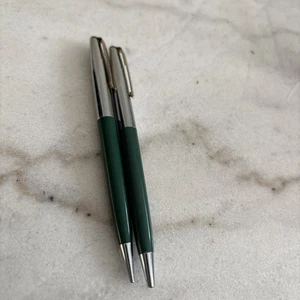 Set matite Waterman verde argento non funzionanti così come sono - Foto 1 di 8