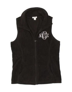 OLD NAVY Womens Fleece Gilet UK 10 Small Black Polyester AR89 - Picture 1 of 3