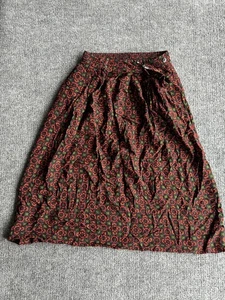 Falda Midi Joan Leslie Estampado Medallón Rojo Borgoña 8P Cintura Elástica Reunida - Imagen 1 de 7