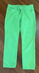Kate Spade Bright Green Jeans Play Hooky SZ 28 Stretch Waist 30 Inseam 24 Fun - Picture 1 of 5