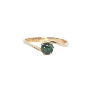 18ct 18K Yellow Gold 0.70ct Natural Green Sapphire Ladies Solitaire Ring. New - Picture 1 of 7