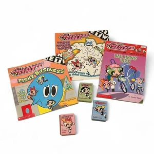 Vintage Cartoon Network Powerpuff Mädchen Bücher Karten Lot Konvolut Set Y2K - Bild 1 von 4