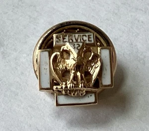Vintage 14k Gold 32. Grad des schottischen Ritus Freimaurer Kreuz Pin - Bild 1 von 8