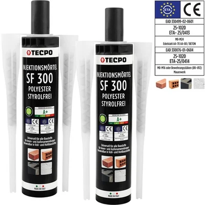 2x INJEKTIONSMÖRTEL 300 ml VERBUNDMÖRTEL MONTAGEMÖRTEL ANKER-KLEBER + 4 MISCHER - Bild 1 von 4