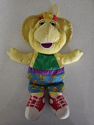 De colección 1996 Playskool Barney BJ Amarillo 12" Nylon Peluche Agua Juguete Bañera Natación Foto 1 de 4