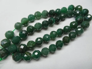15 3/4" Str Natural Green Aventurine 8mm Faceted Round Stone Beads A810 DNG - Bild 1 von 4