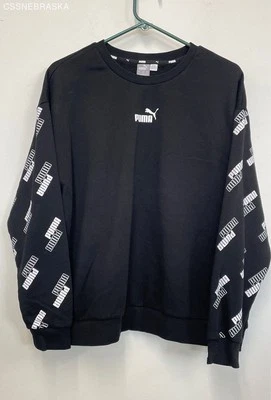 Puma черный логотип рукава толстовка - размер L - Изображение 1 из 4