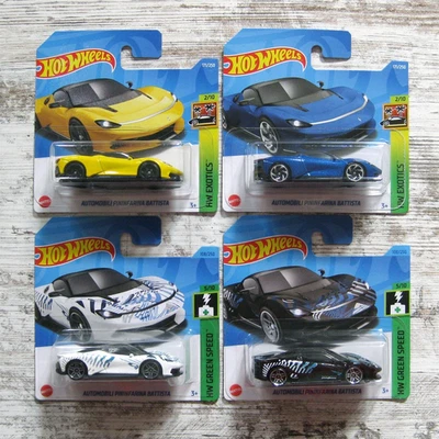 4 x Hot Wheels Automobili Pininfarina Battista HW Exotics & HW Green Speed - Bild 1 von 4