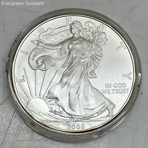2008 US Silver Eagle One Dollar Coin in Case - Picture 1 of 4