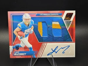 2024 Zenith #212 Ladd McConkey (RC) - 3 Color Dual Patch Rookie Auto RPA 33/50 - Picture 1 of 2