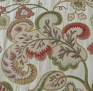 BY YD LEE JOFA BRAMSHILL LAMPAS ANTIQUE RED TREE OF LIFE PAISLEY MSRPUSD276/Y! - Picture 1 of 13