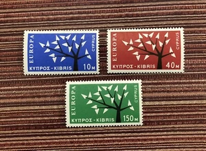 Cyprus #219-221 VF MNH - 1963 Young Tree with 19 Leaves Europa Cat $76 - Picture 1 of 1