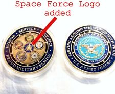 RARE Unique All 6 branches including SPACE FORCE US Armed Forces Coin 2"Â 